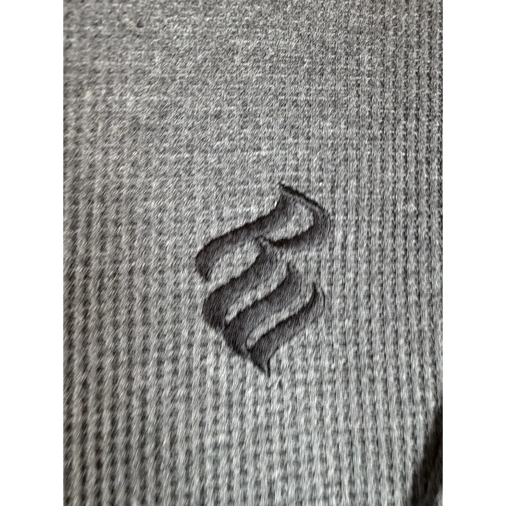 Rocawear Men's 4XLT Gray Thermal Waffle Knit Long Sleeve Shirt Y2K - Picture 4 of 7